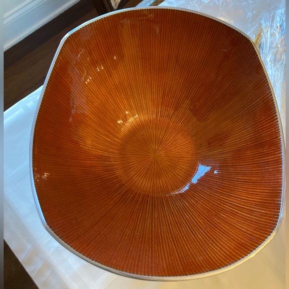 Bed Bath & Beyond Dining Large Orange Salad Bowl Bed Bath And